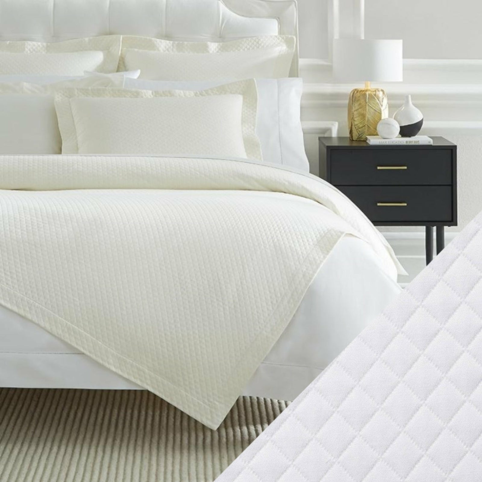 Sferra Bari Bedding Main White Fine Linens