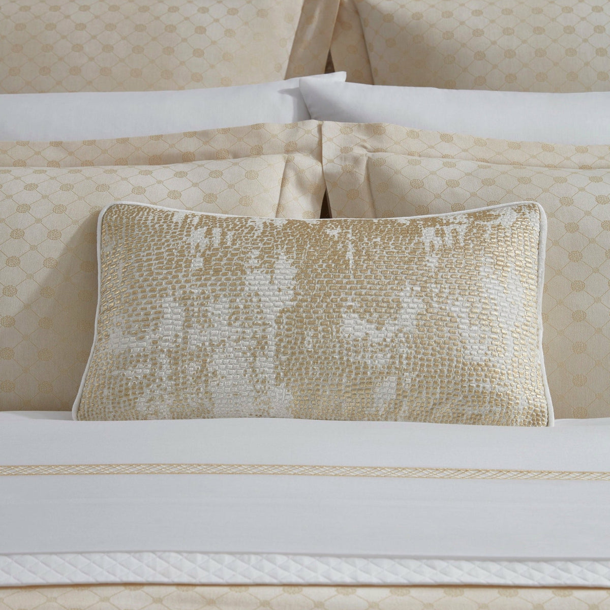 Sferra Bisce Decorative Pillow Main Gold Fine Linens
