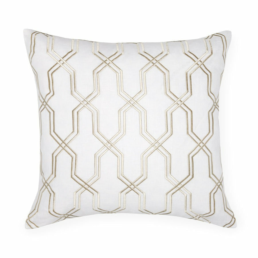 Sferra Borsari Decorative Pillow White Oat