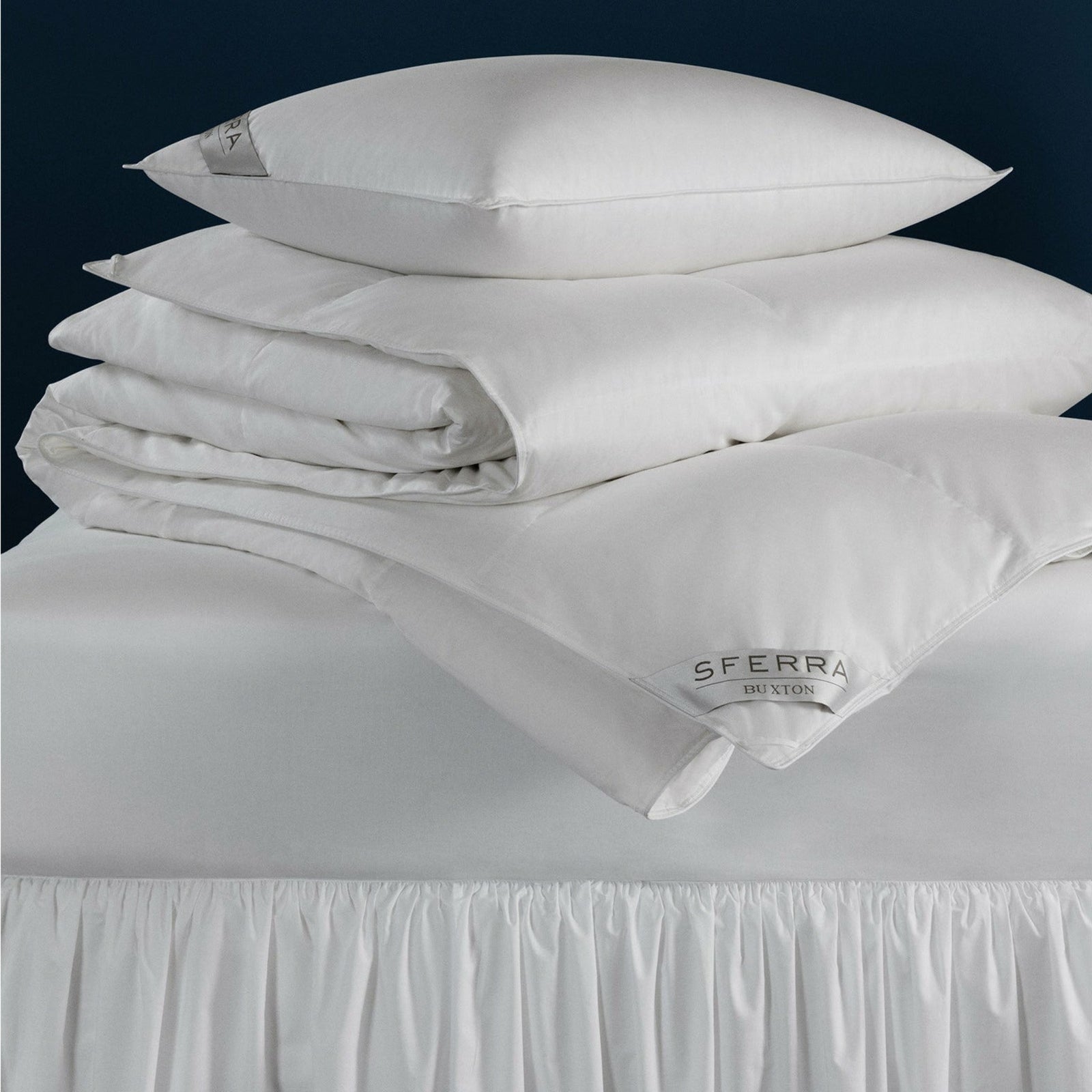 Sferra Buxton Goose Down Pillows Medium Weight Fine Linens