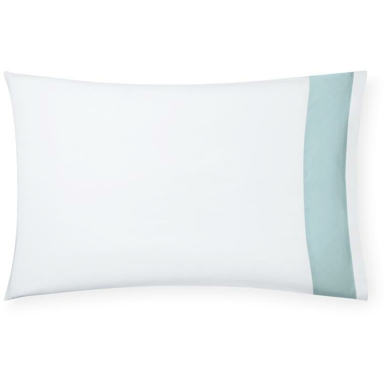 Sferra Casida Bedding Pillowcase White/Poolside Fine Linens