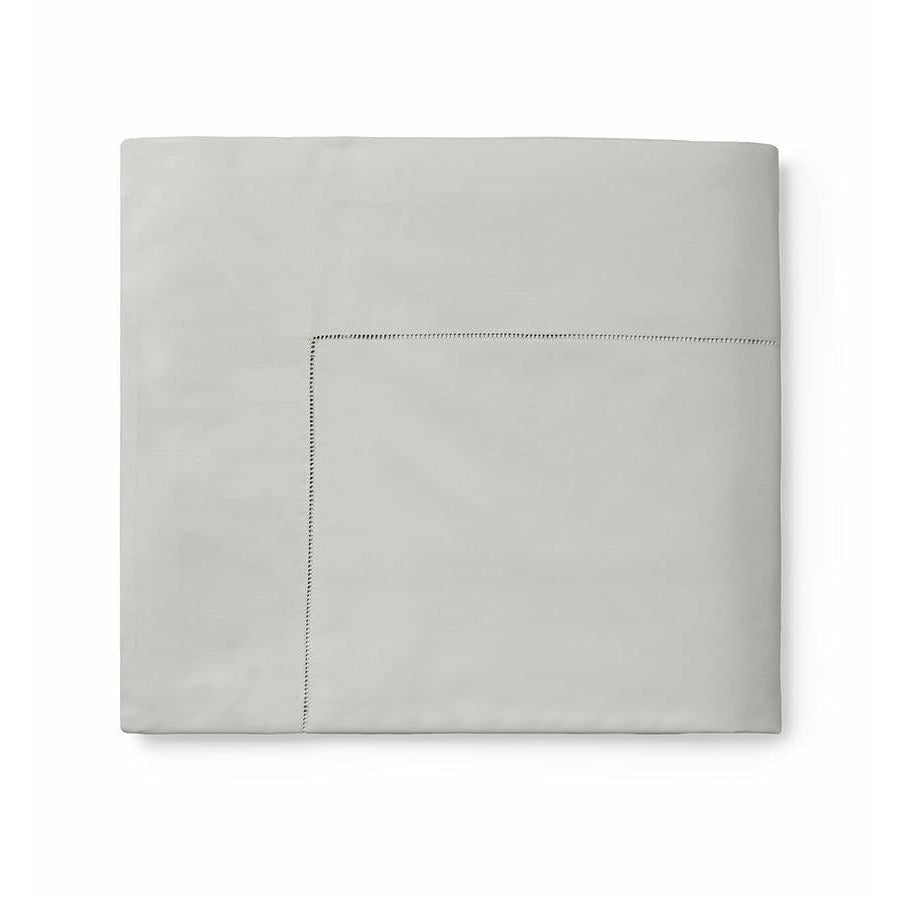 Sferra Celeste Percale Bed Flat Sheet Grey Fine Linens