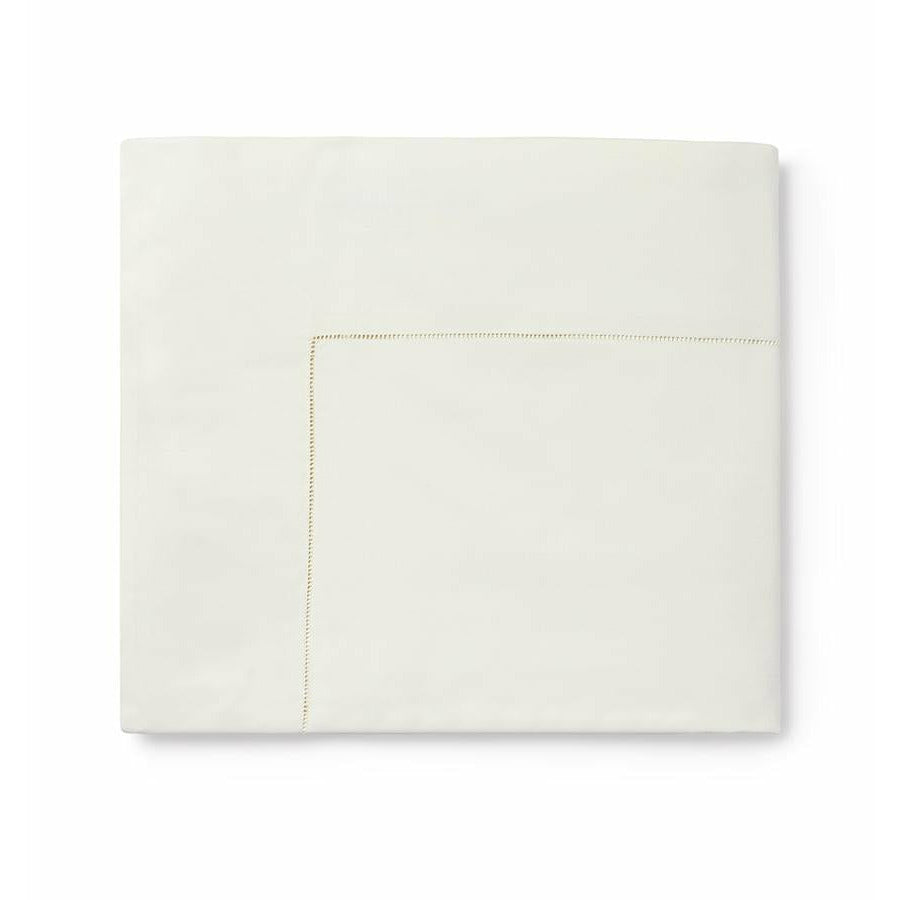 Sferra Celeste Percale Bed Flat Sheet Ivory Fine Linens