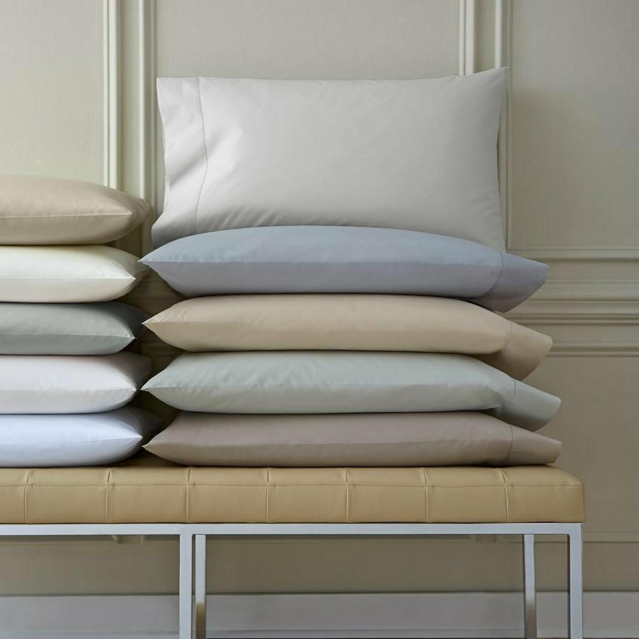 Sferra Celeste Pillowcase Colors Stack Aquamarine Fine Linens 