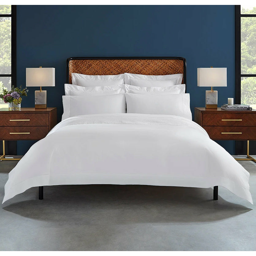 Sferra Celeste Percale Bed Lifestyle Fine Linens