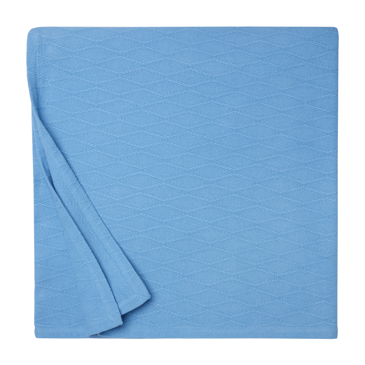 Folded Blanket of Sferra Cetara Bedding Cobalt Color