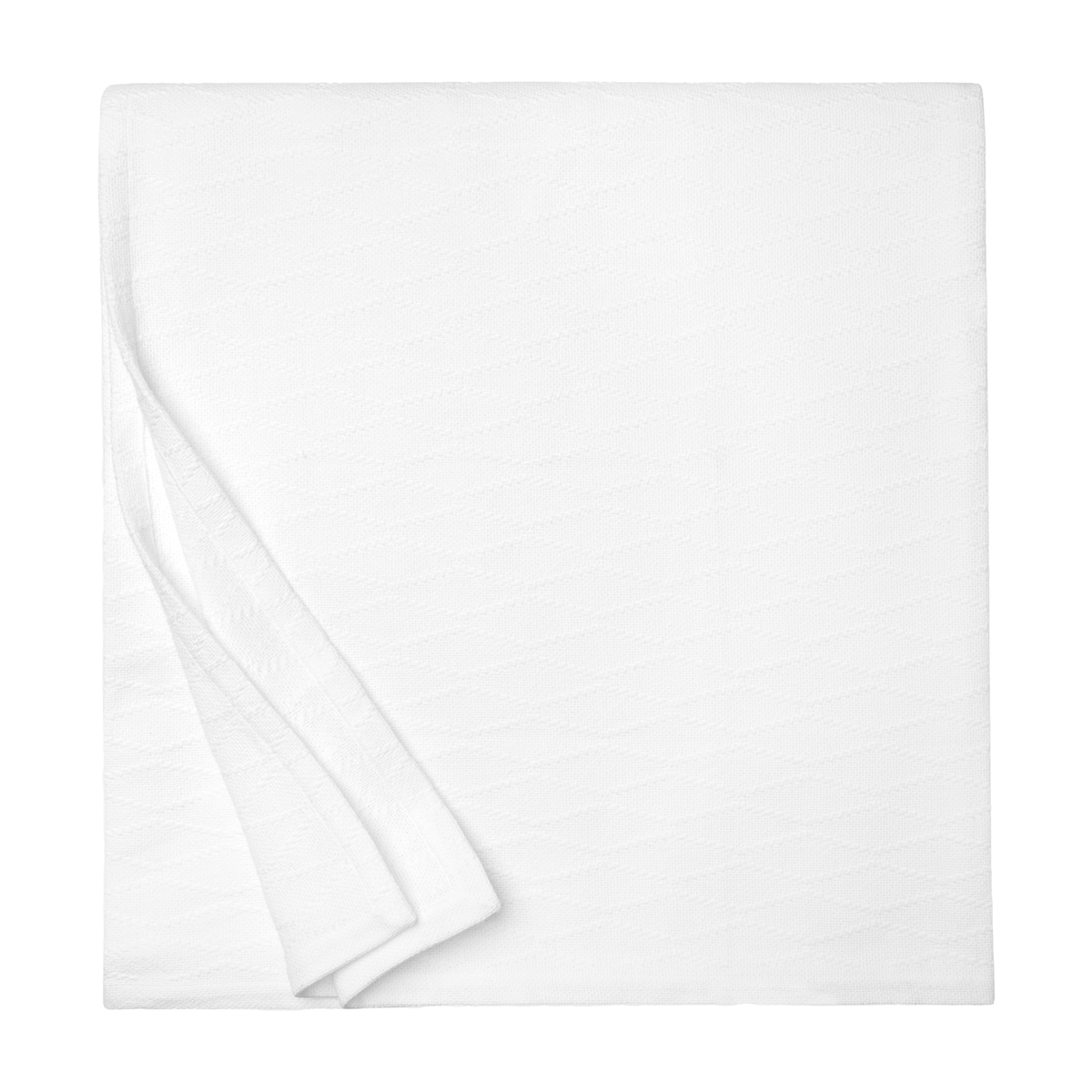 Folded Blanket Cover of Sferra Cetara Bedding White Color