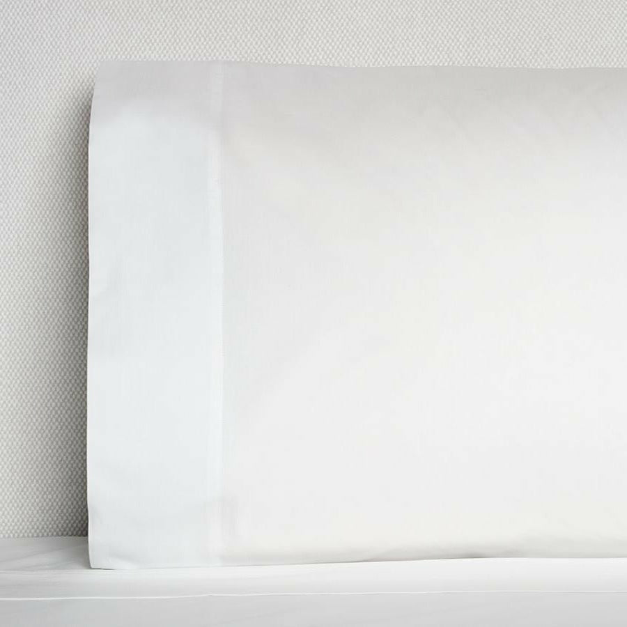 Sferra Corto Celeste Bedding Pillowcase Corner White Fine Linens