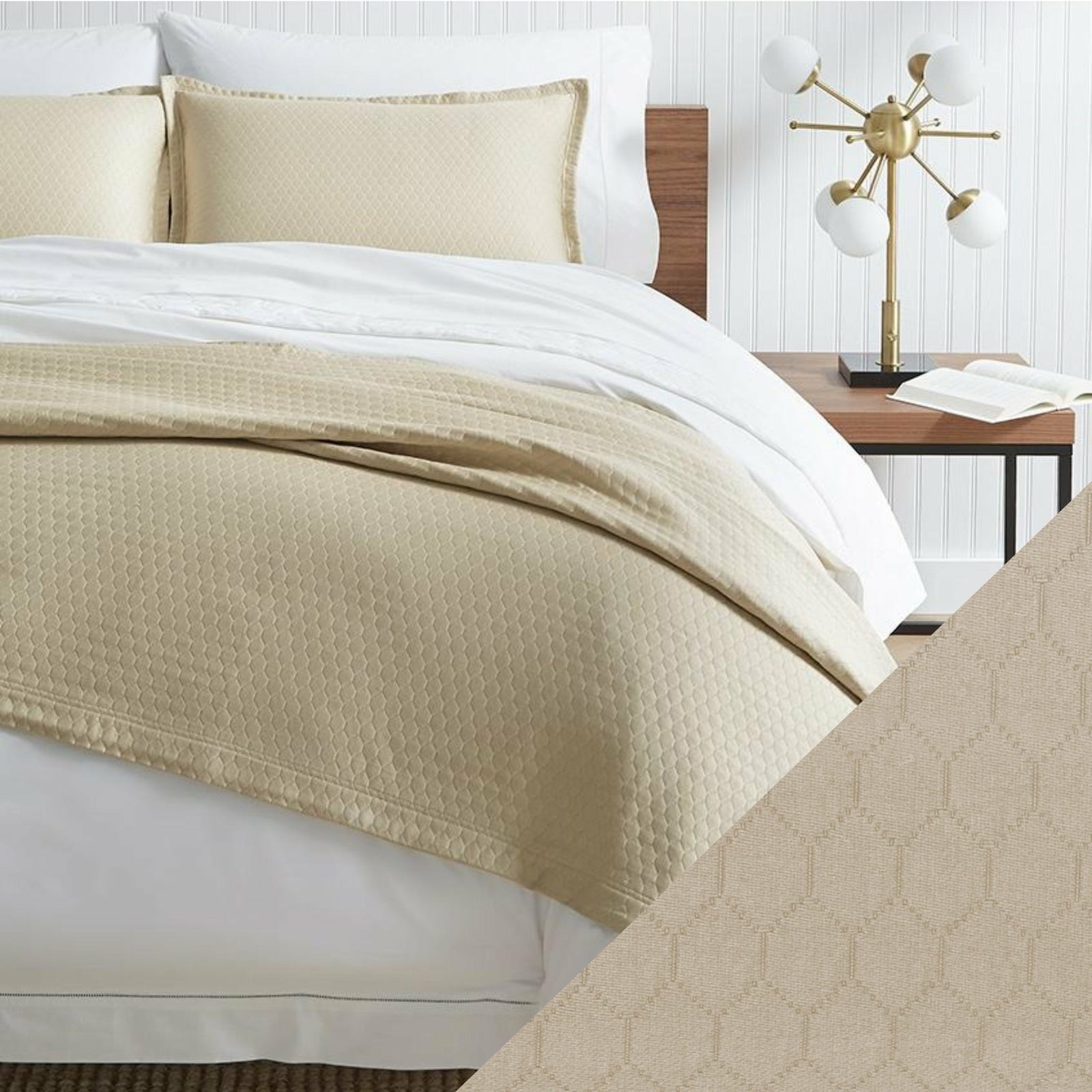 Sferra Favo Bedding Main Latte Fine Linens