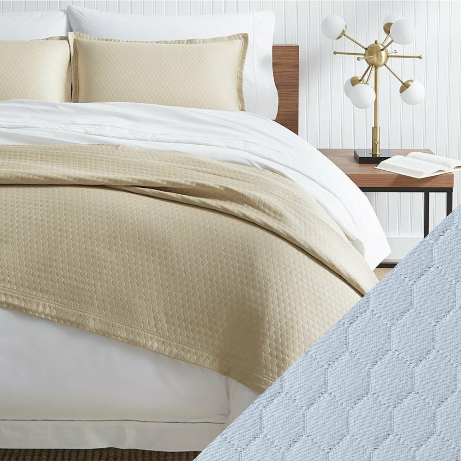 Sferra Favo Bedding Main Powder Fine Linens