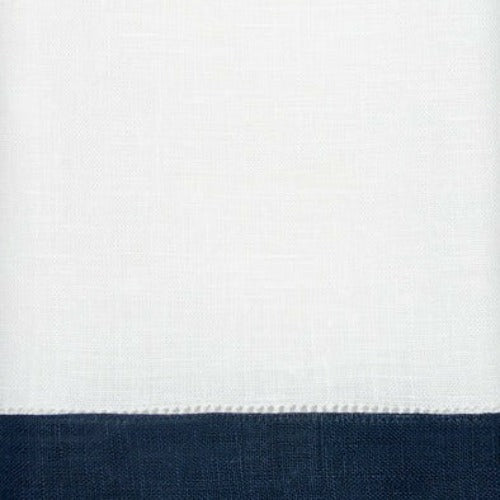 Sferra Filo Tip Towel White/Navy Fine Linens