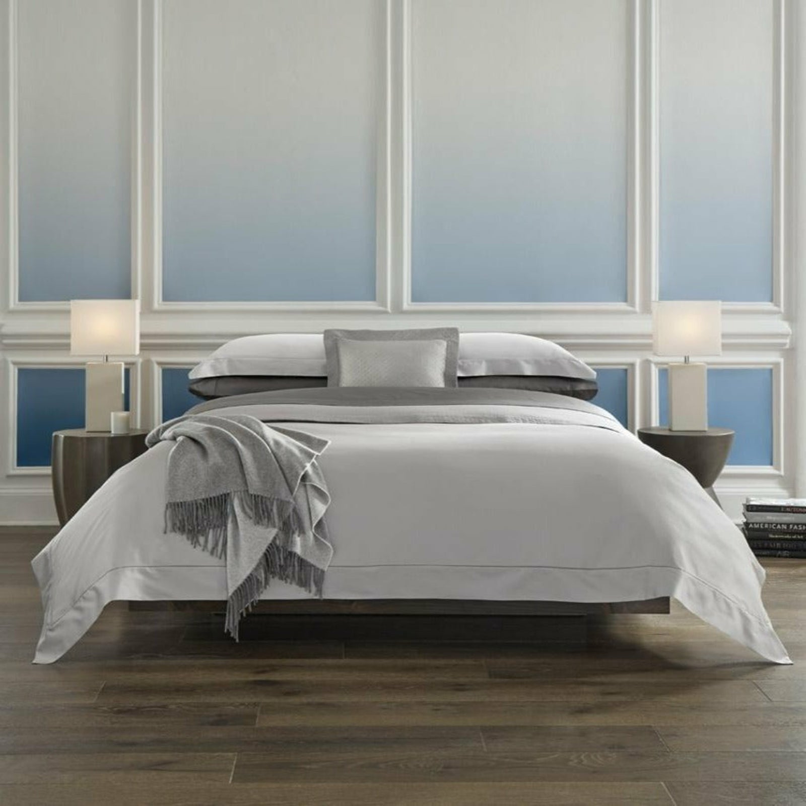 Sferra Giotto Sateen Sheets Front Fine Linens