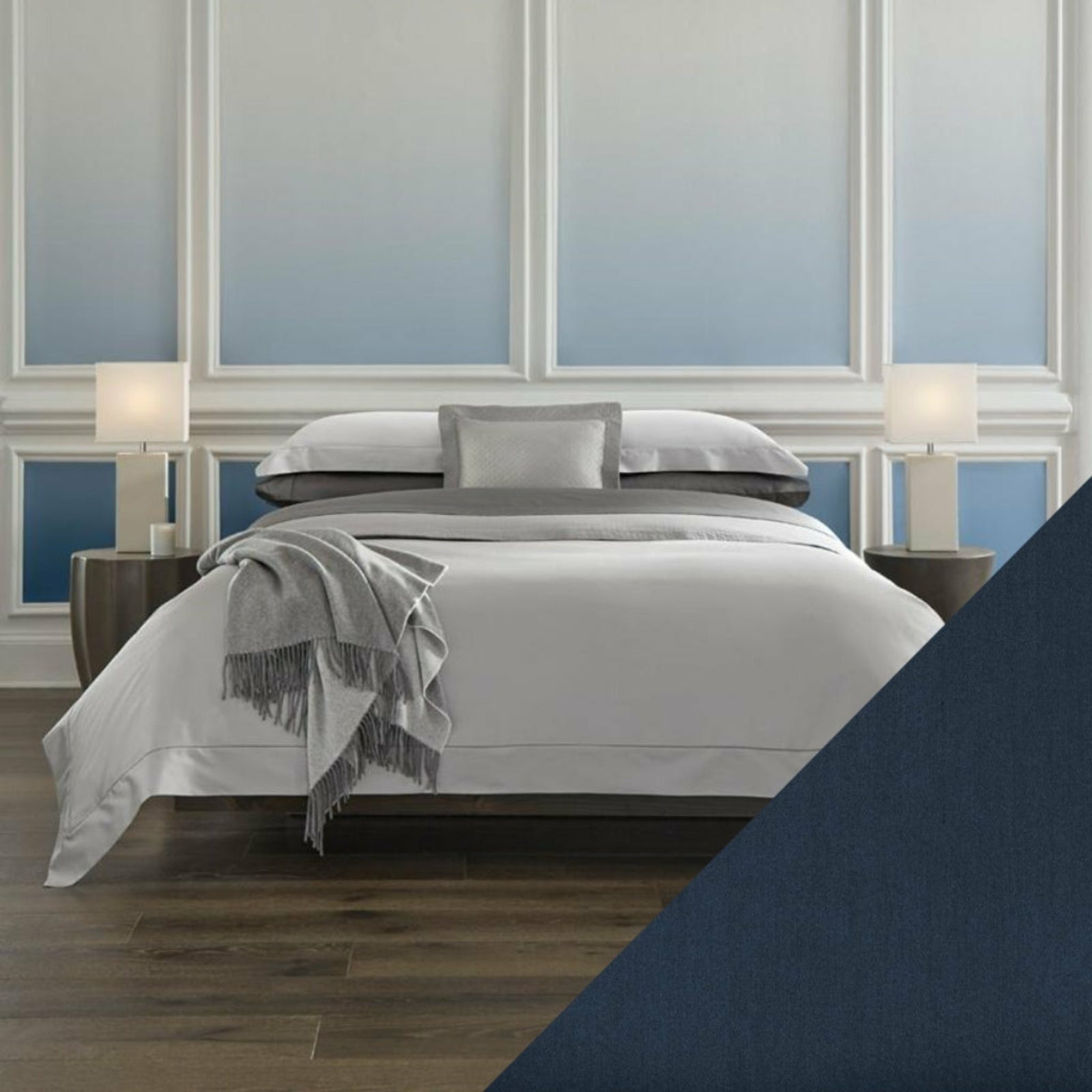 Sferra Giotto Bedding Navy Fine Linens