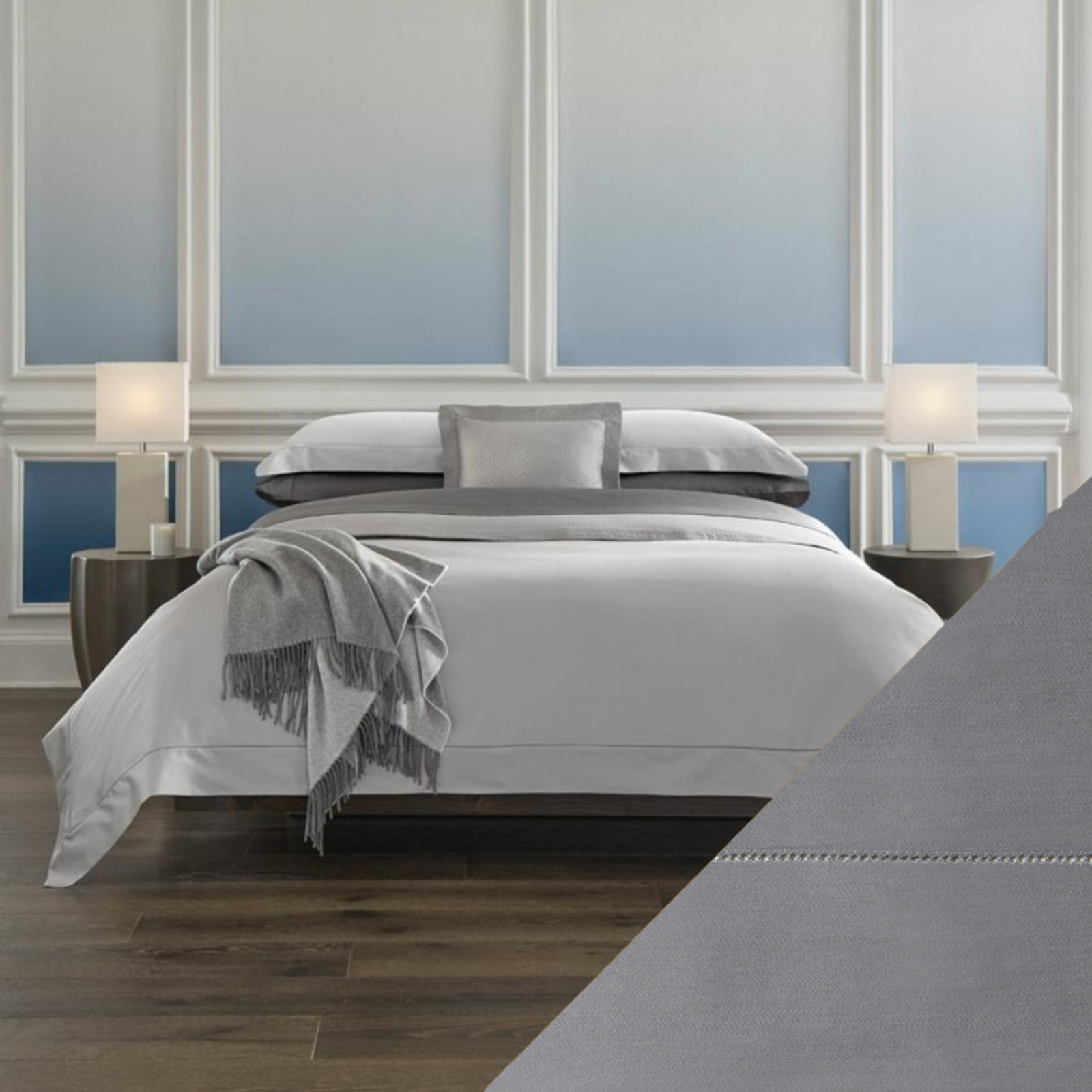 Sferra Giotto Bedding Slate Fine Linens