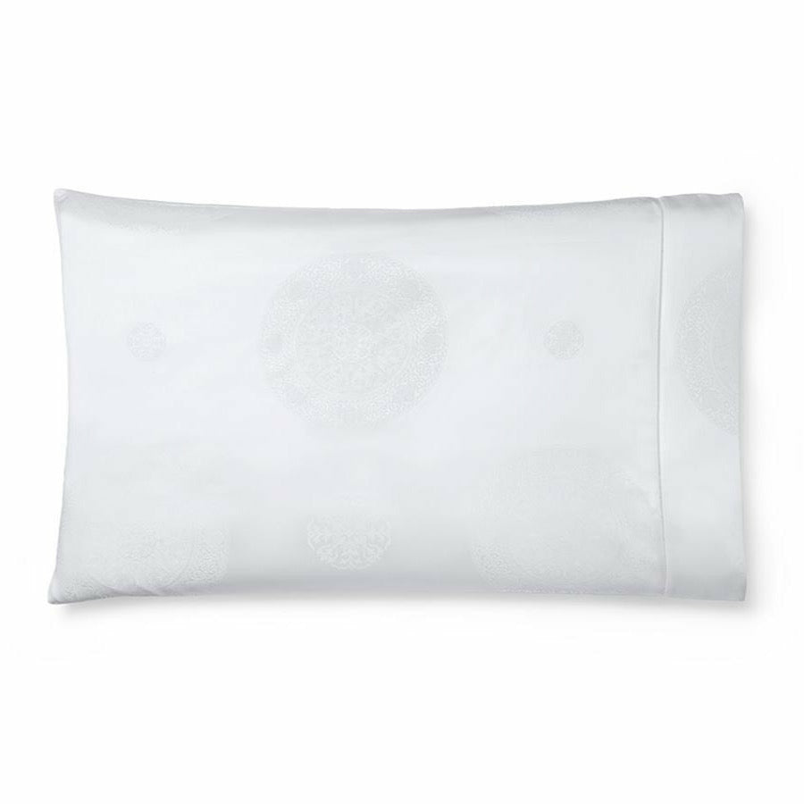 Sferra Giza 45 Medallion Bedding Pillowcase White Fine Linens