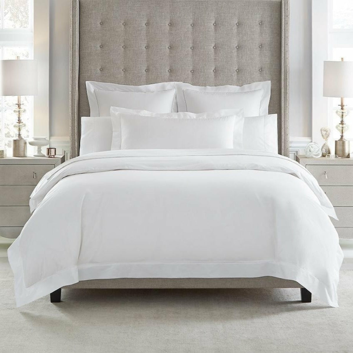 Sferra Giza 45 Percale Bedding White Luxury Bedding Fine Linens