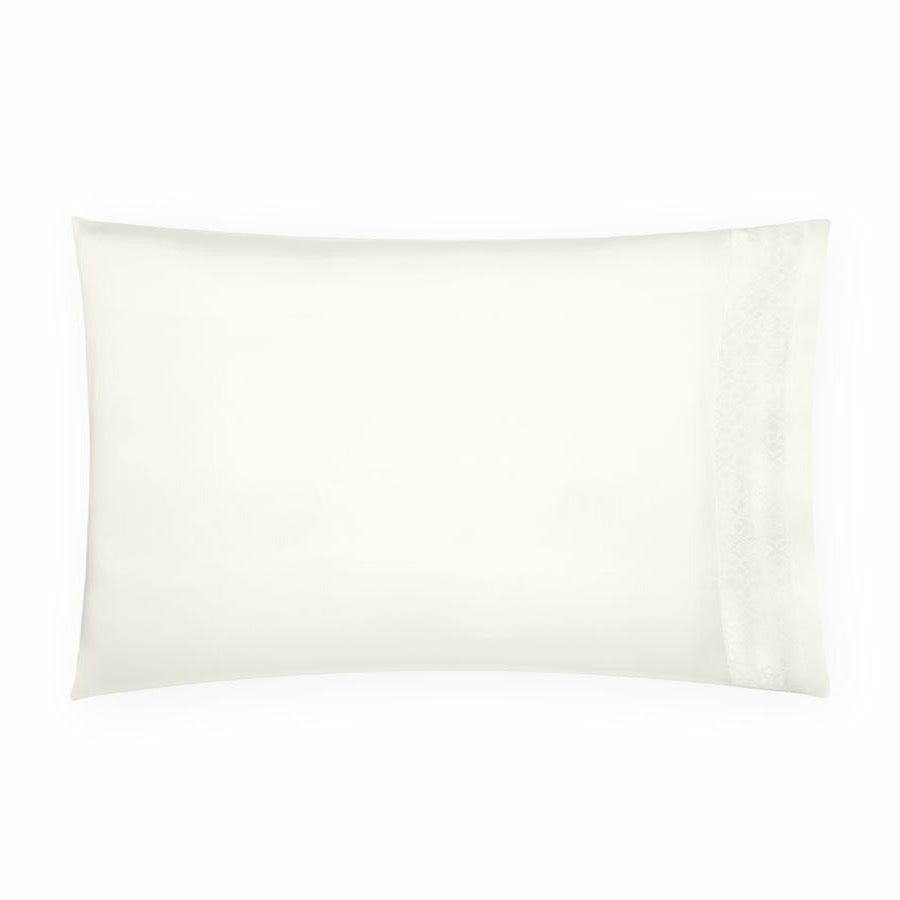 Sferra Giza 45 Quatrefoil Bedding Pillowcase Ivory Fine Linens