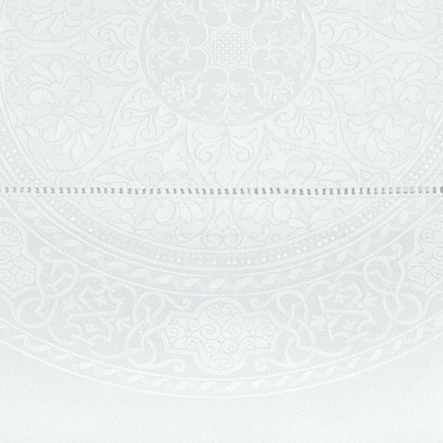 Sferra Giza 45 Medallion Bedding Swatch White Fine Linens