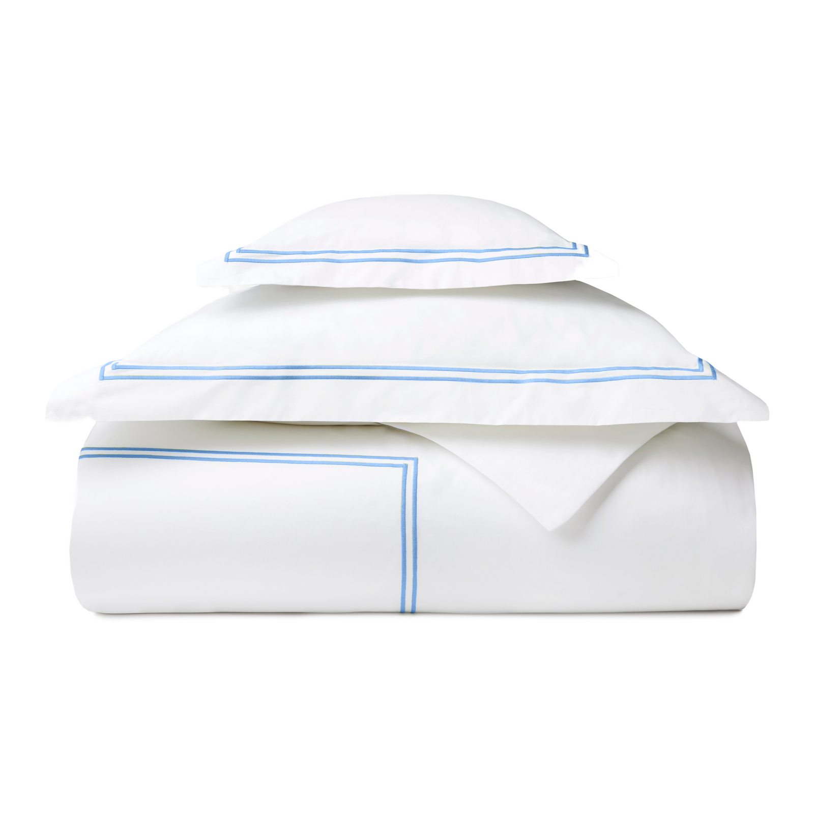 Stack of Sferra Grande Hotel Collection White Ocean