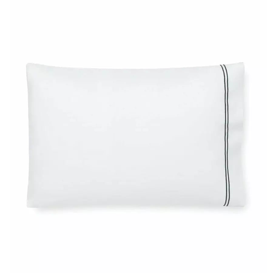Sferra Grande Hotel Sheet Sets Pillowcase White/Black Fine Linens