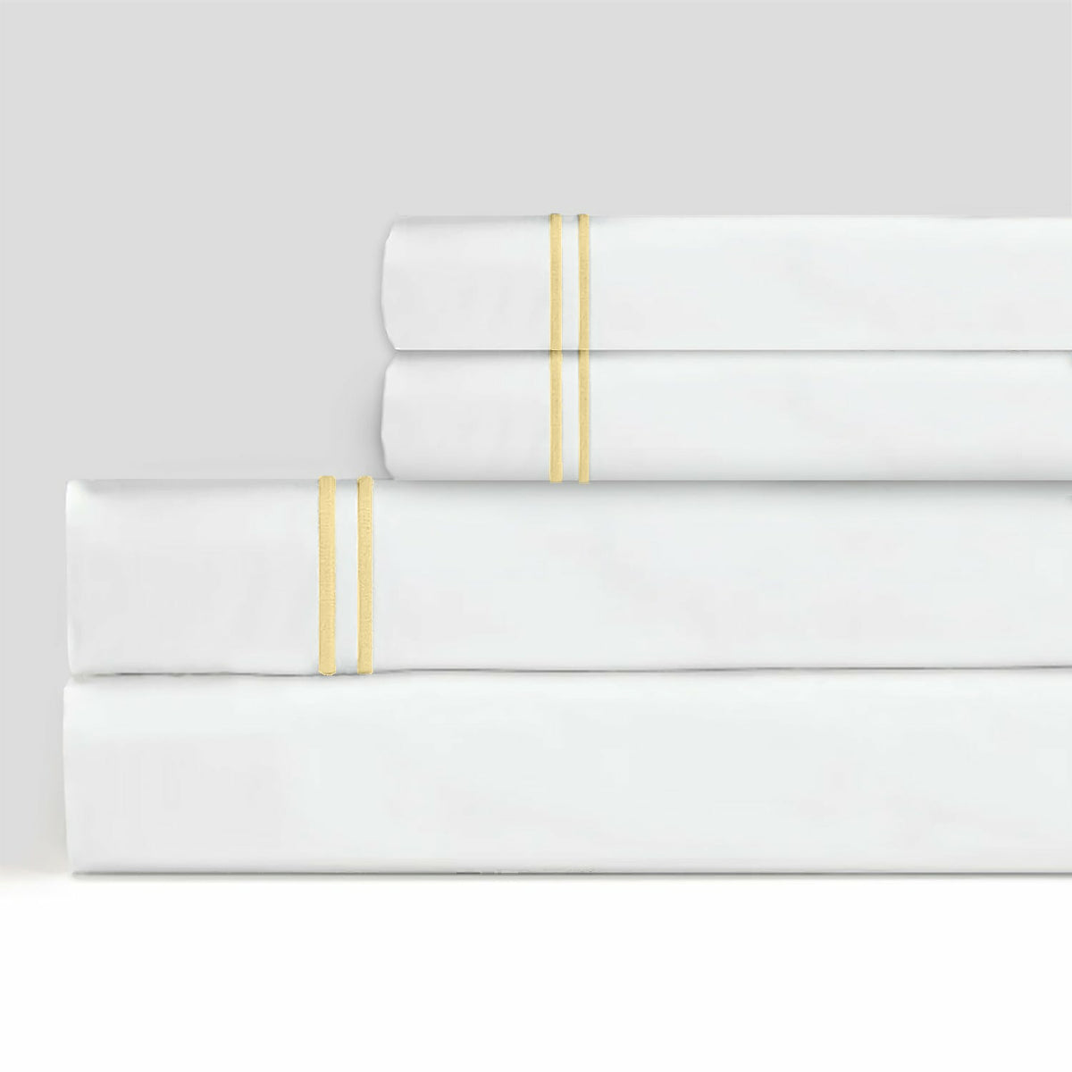 Sferra Grande Hotel Sheet Sets White/Banana Fine Linens