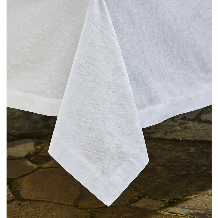 Sferra Itria Table Linens Close Up White Fine Linens