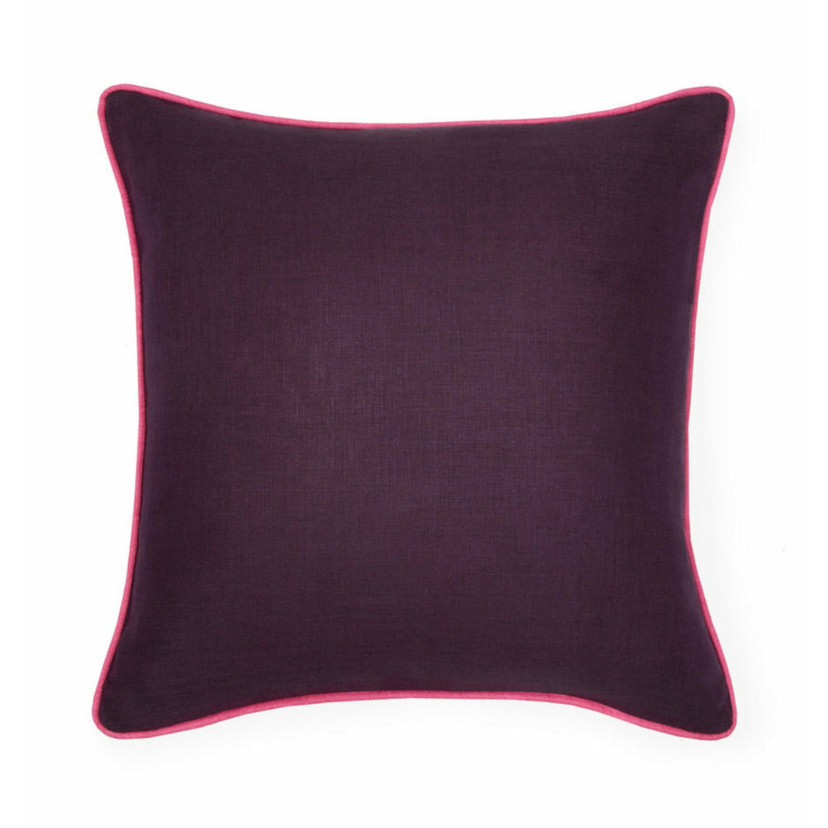 Sferra Manarola Decorative Pillow Back Aubergine Flamingo Fine Linens