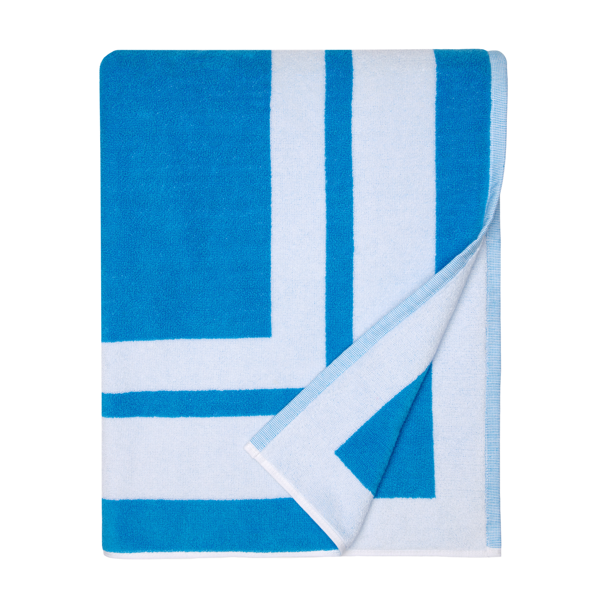 Folded Silo of Sferra Mareta Beach Towels Topaz Color