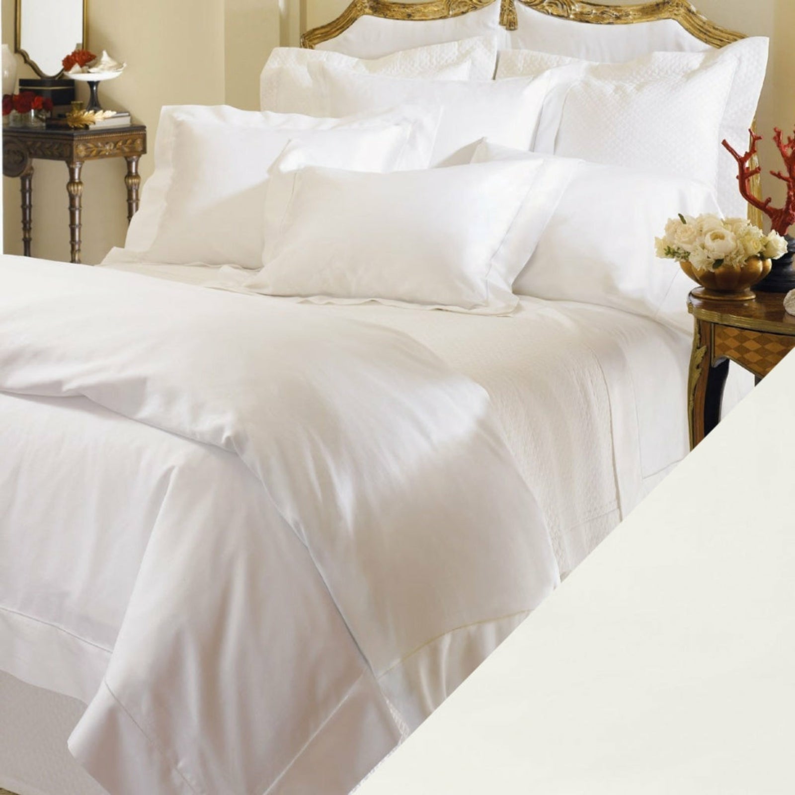 Sferra Milos Bedding Main Ivory Fine Linens