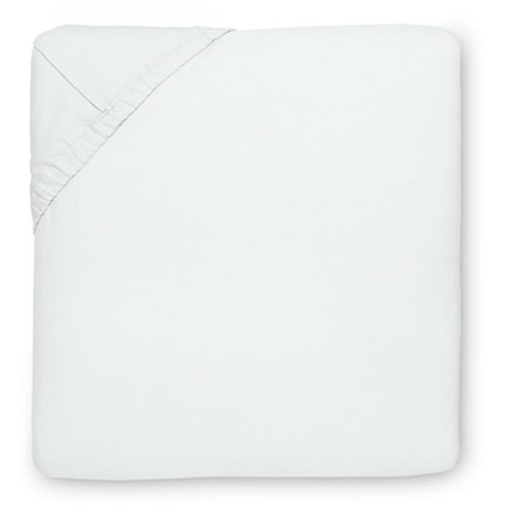 Sferra Milos Bedding Fitted Sheet White Fine Linens