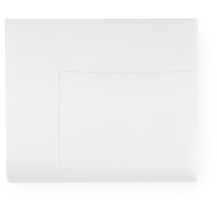 Sferra Milos Bedding Flat Sheet White Fine Linens