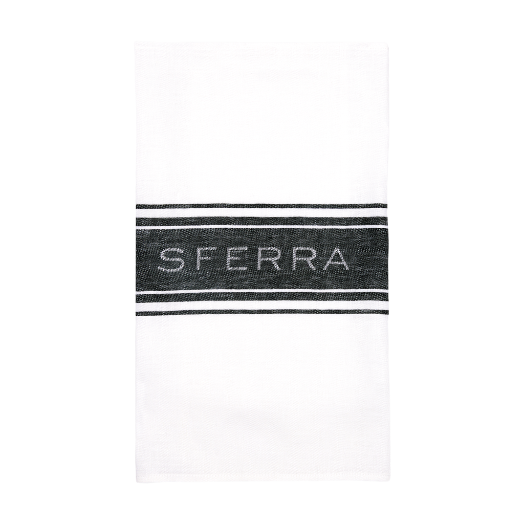 Sferra Parma Kitchen Towel - White/Black in 2023