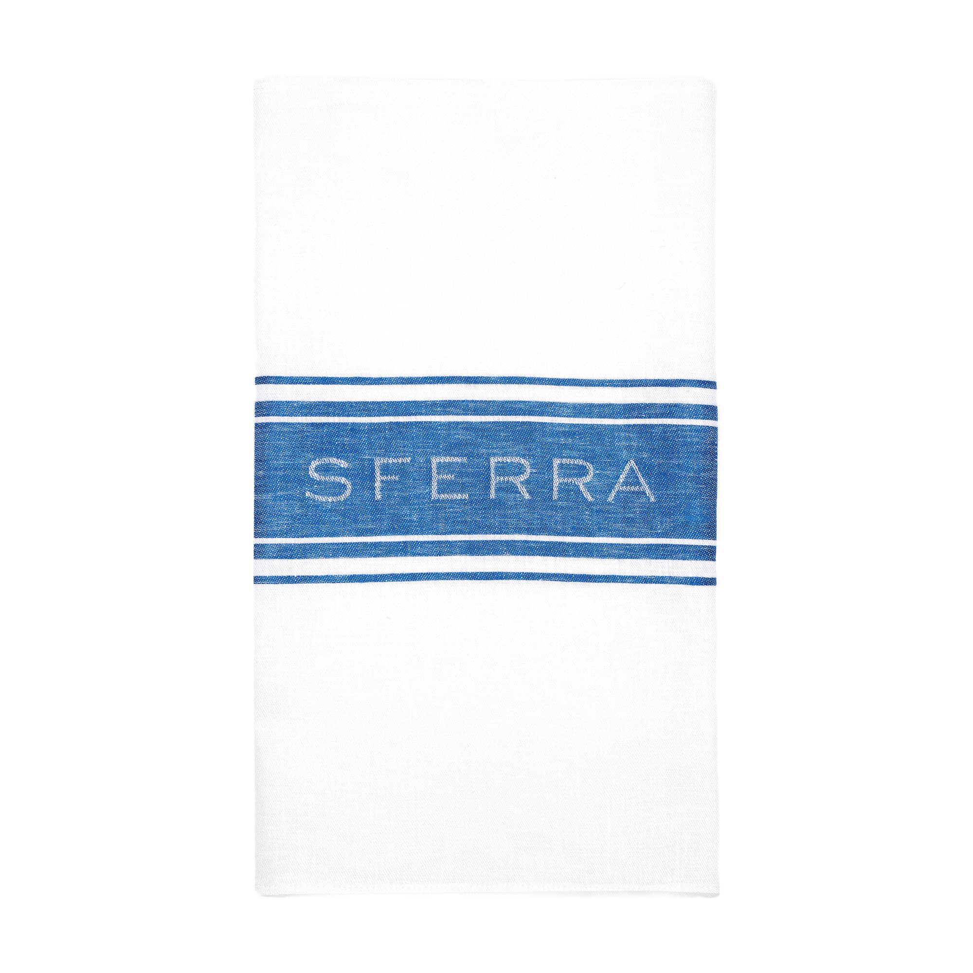 Sferra Parma Kitchen Towel White Blue Fine Linens