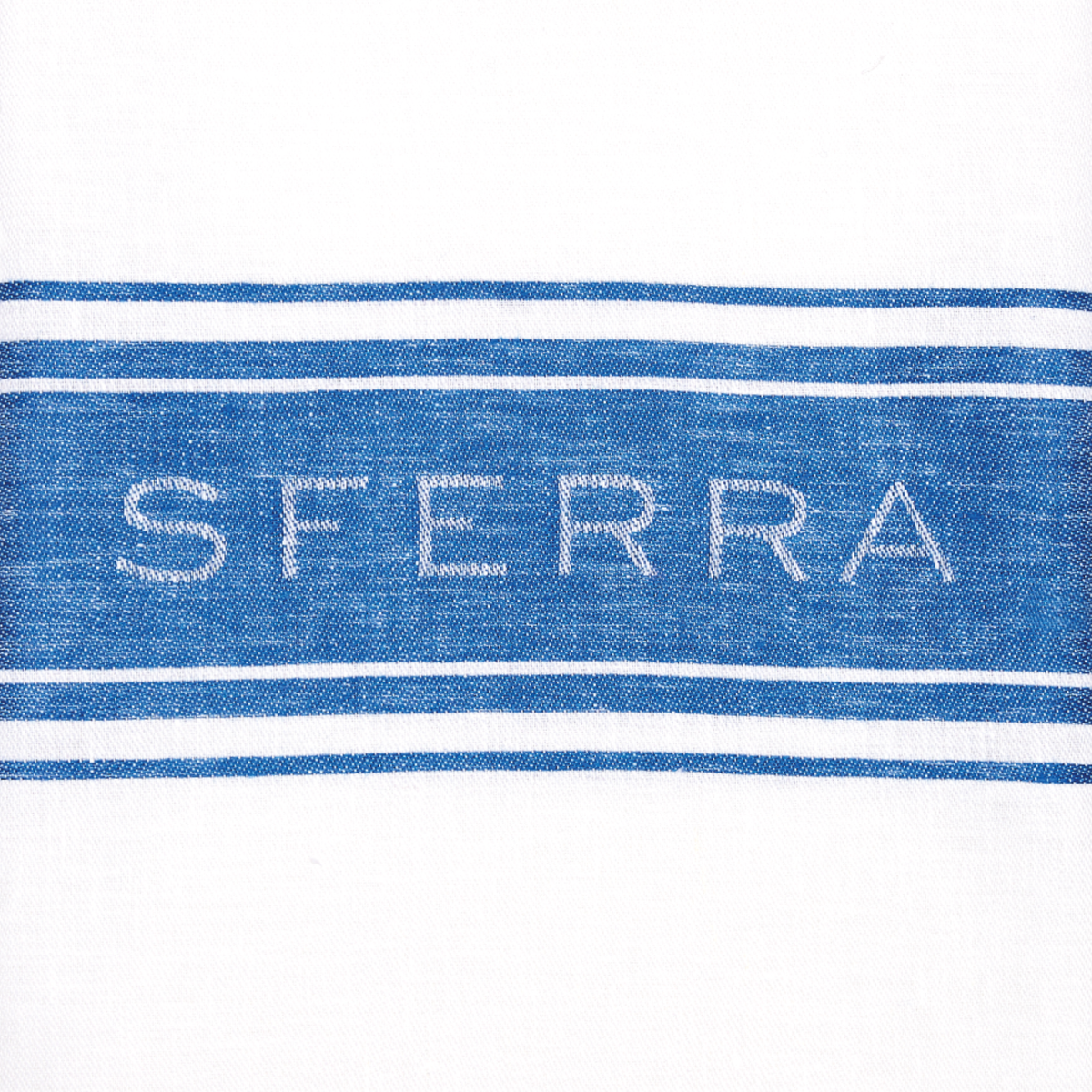 Sferra Parma Kitchen Towel Swatch White Blue Fine Linens