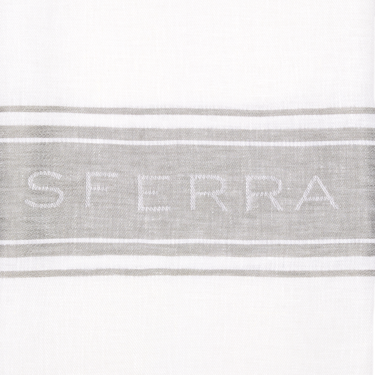 Sferra Parma Kitchen Towel Swatch White Grey Fine Linens