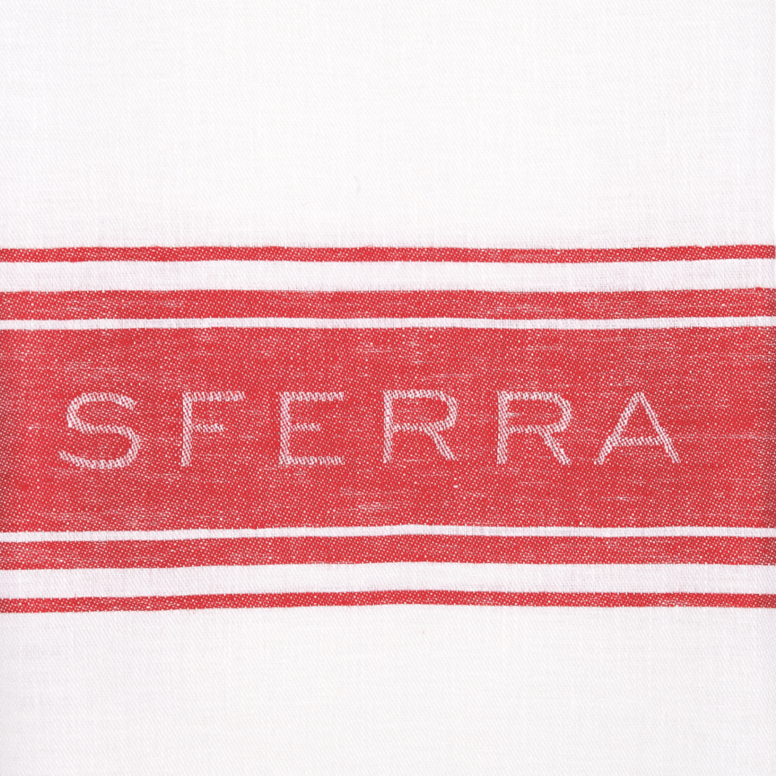Sferra Parma Kitchen Towel White Red