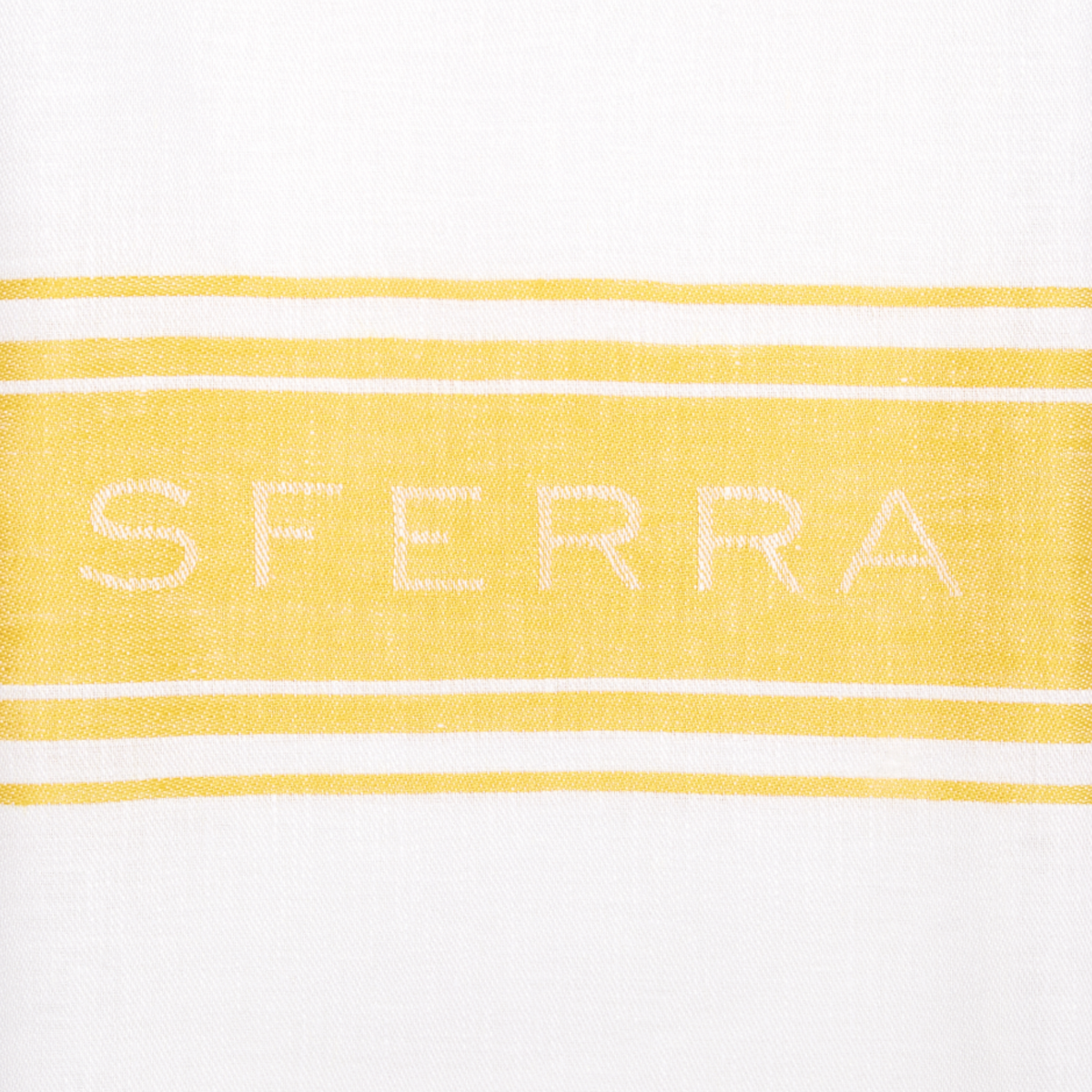 Sferra Parma Kitchen Towel Swatch White Yellow Fine Linens