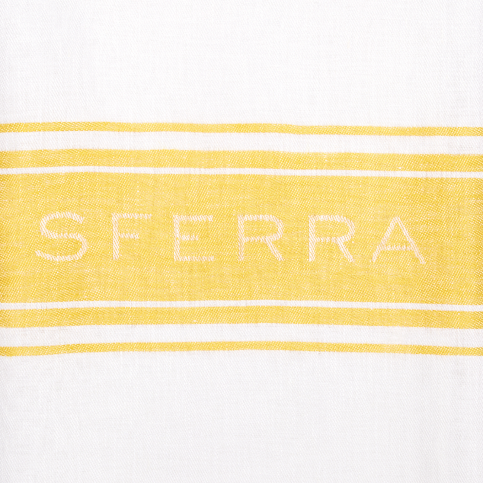 Sferra Parma Kitchen Towel White Yellow Fine Linens