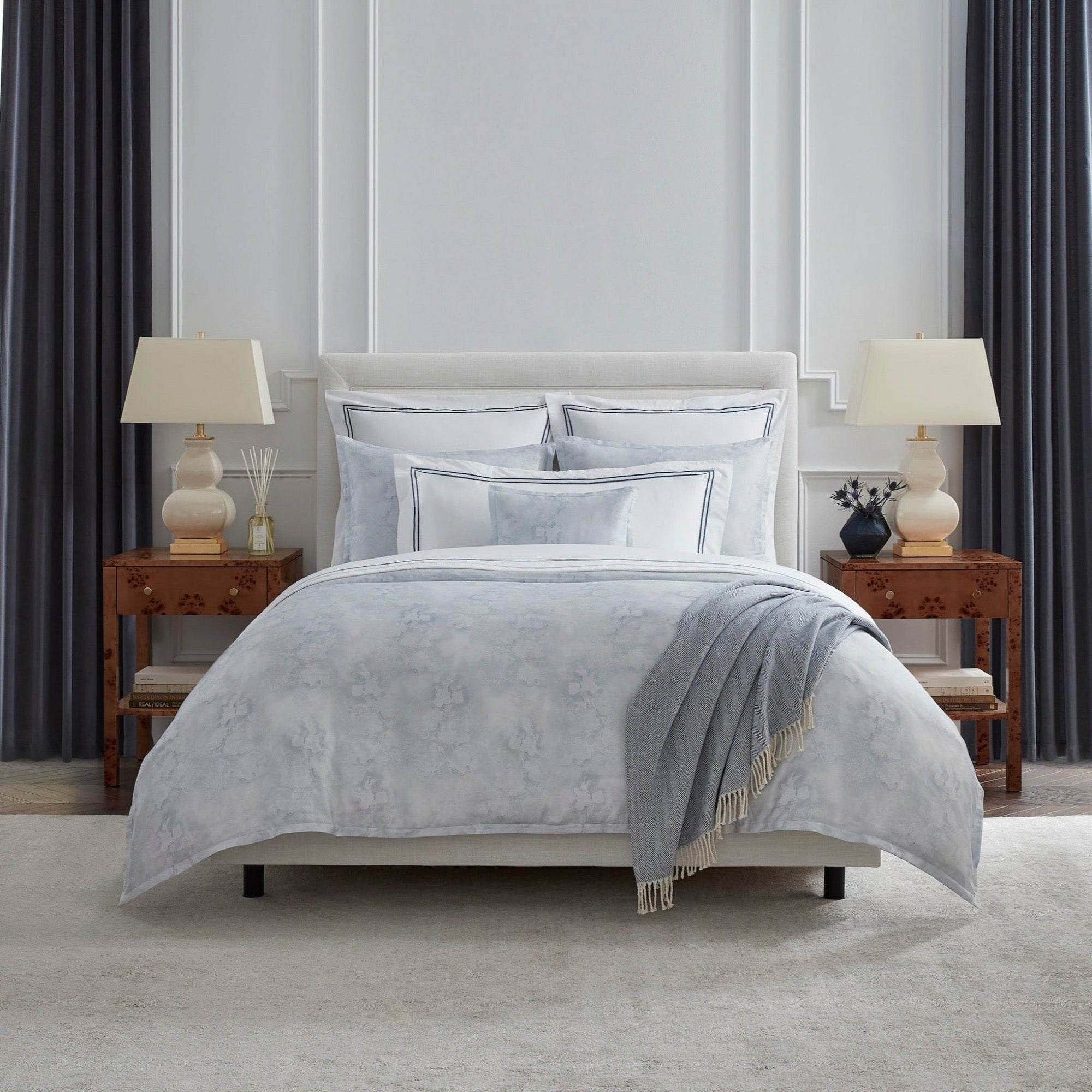 Sferra Pastena Bedding Main Azure Fine Linens