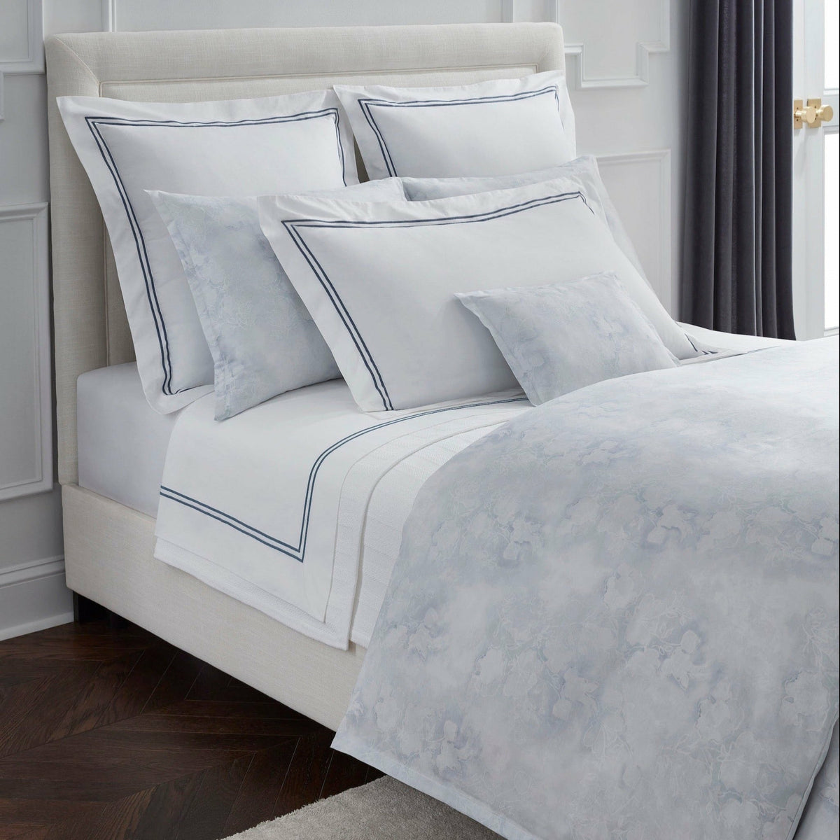 Sferra Pastena Bedding Lifestyle 2 Azure Fine Linens