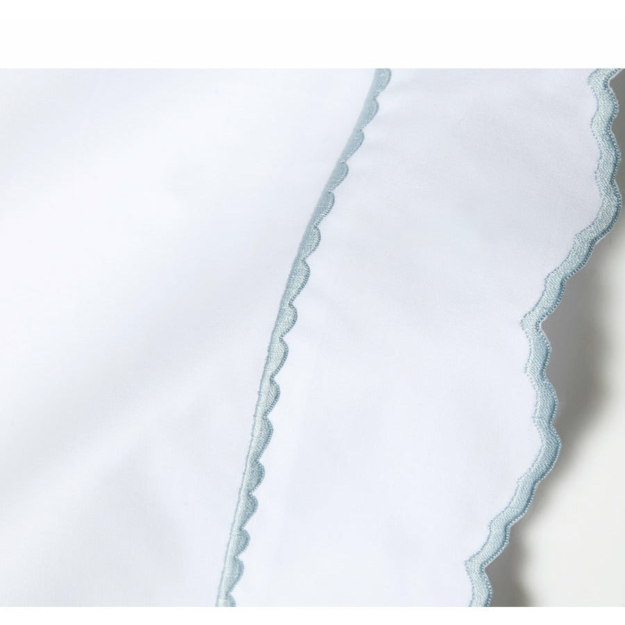 Sferra Pettine Bedding Collection Texture White/Sky Fine Linens