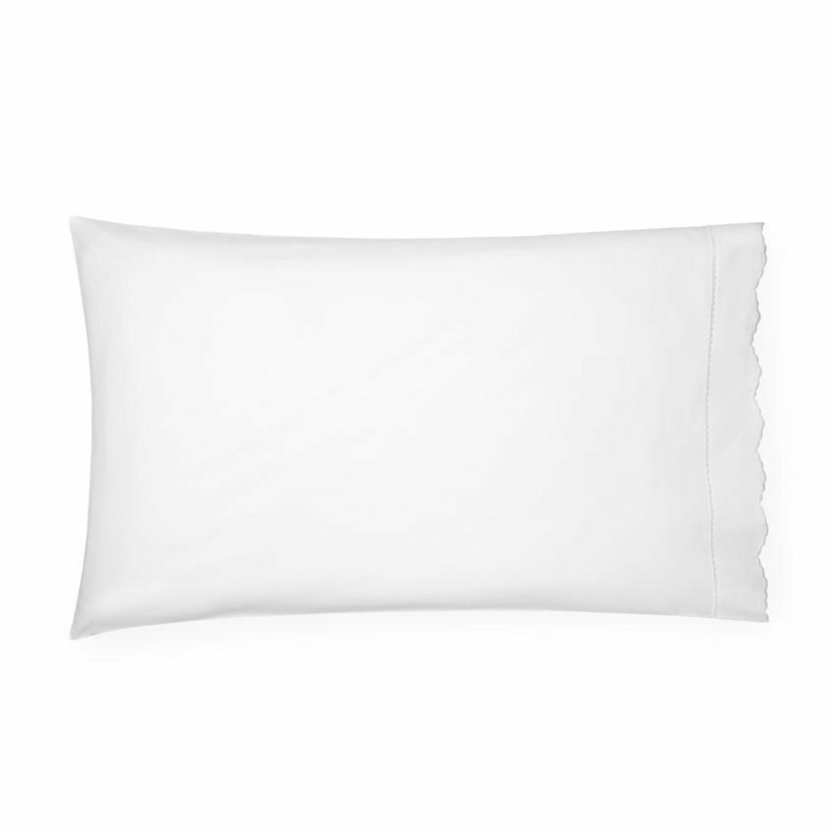 Sferra Pettine Bedding Collection Pillowcase White/White Fine Linens