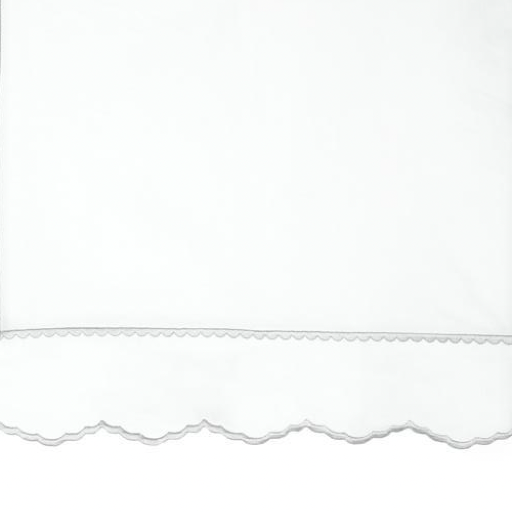 Sferra Pettine Bedding Collection Swatch White/Tin Fine Linens