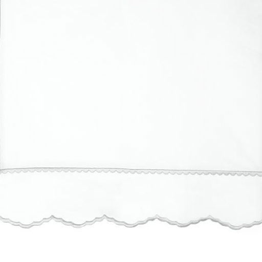 Sferra Pettine Bedding Collection Main White/Tin Fine Linens