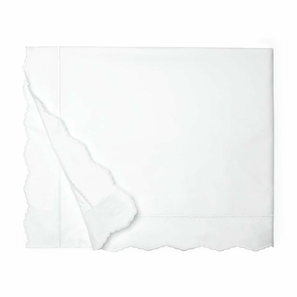 Sferra Pettine Bedding Collection Duvet Cover White/White Fine Linens