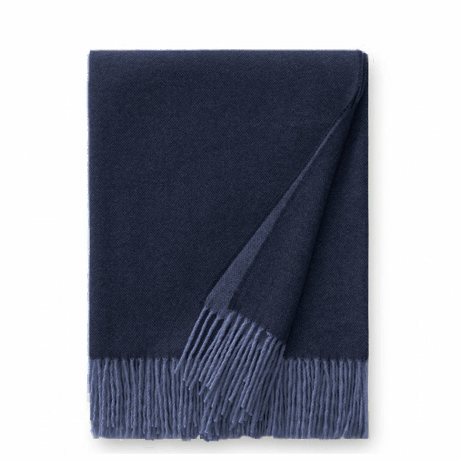 Sferra Renna Throw Blanket Main Navy Fine Linens