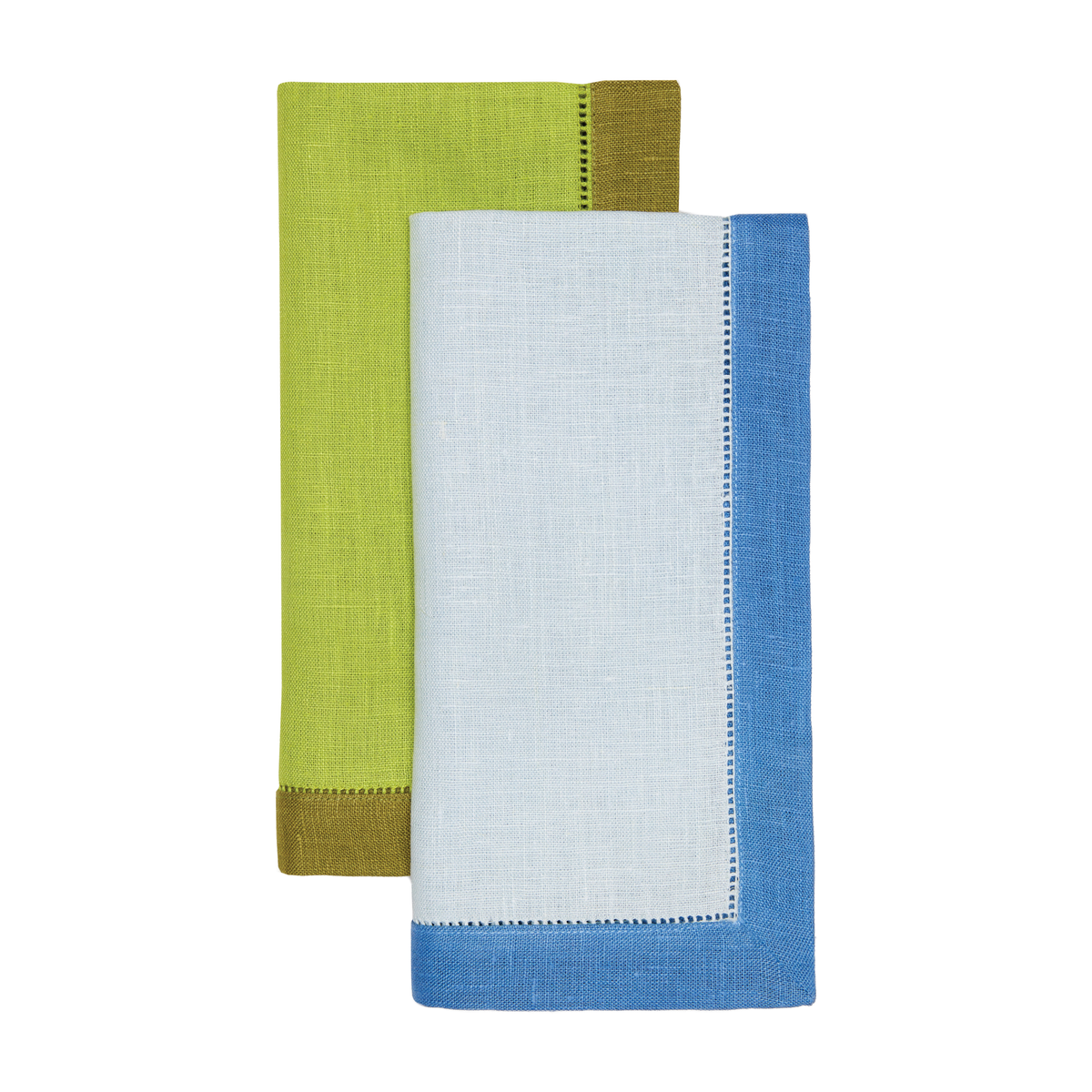 Sferra Roma Table Linens Avocado and Apple Color with Ocean and Sky Color