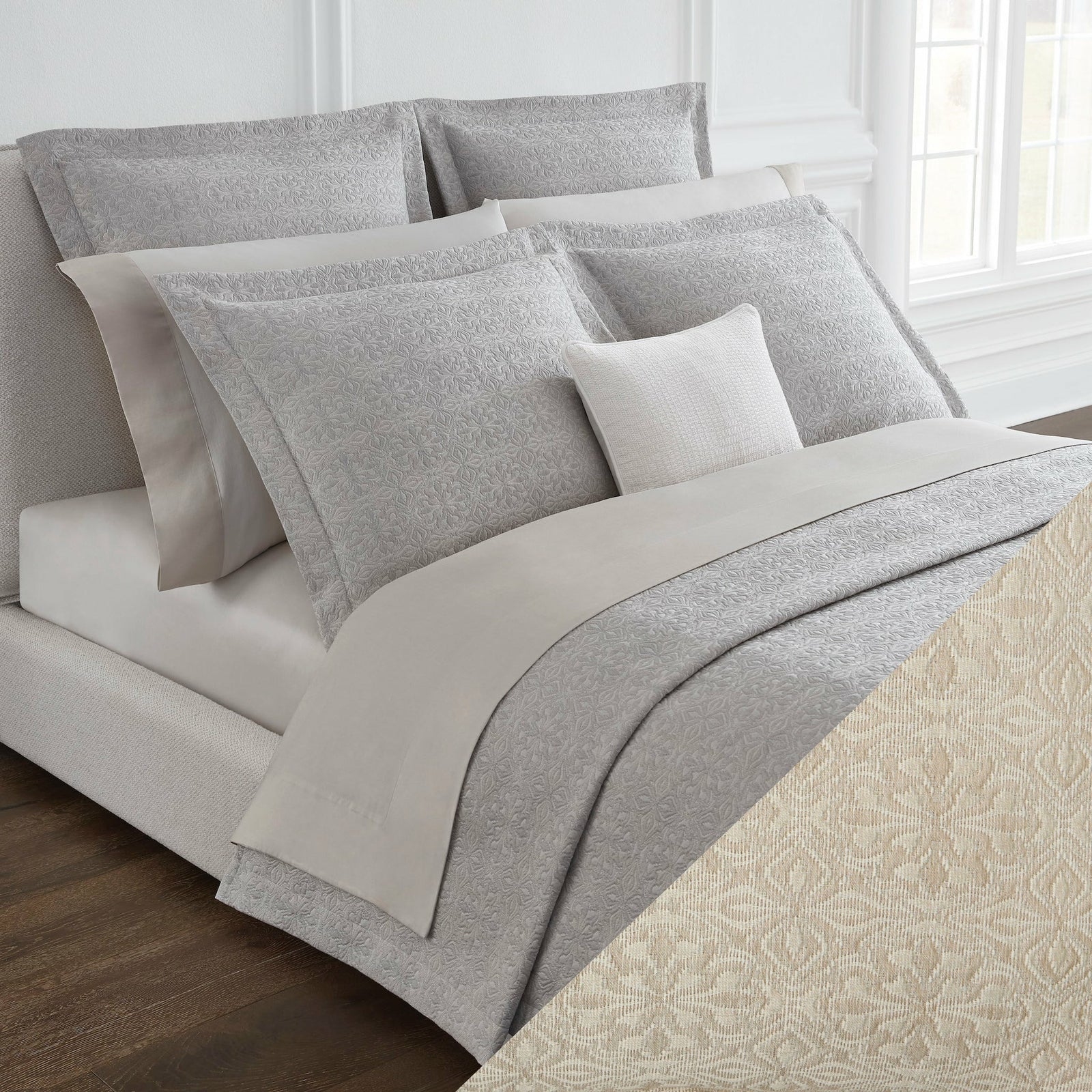 Sferra Veroli Bedding Khaki Fine Linens