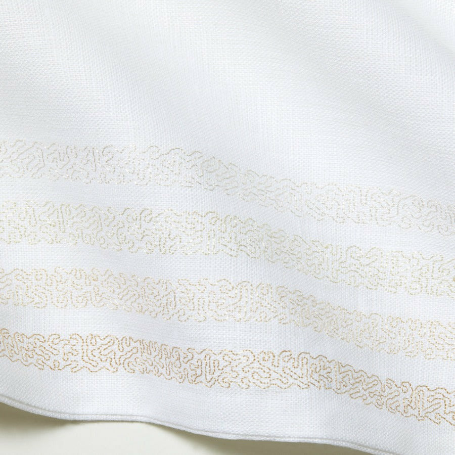 Sferra Vieste Decorative Pillow Swatch White/Oat Fine Linens