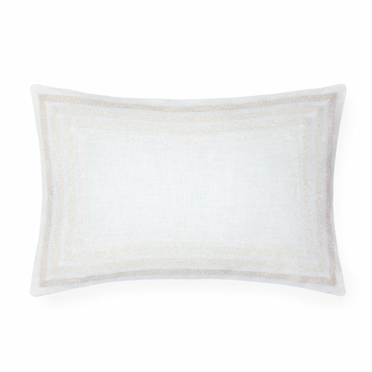 Sferra Vieste Decorative Pillow White/Oat Fine Linens